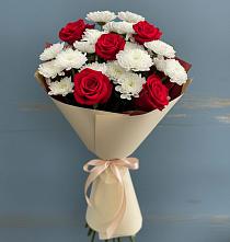 Букет цветов из:  Розы и Хризантемы в Нефтеюганске