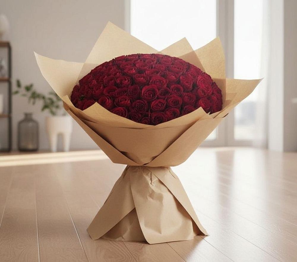 Букет 101 Красная роза в Нефтеюганске