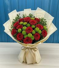 Букет цветов из:  Розы и Хризантемы в Нефтеюганске